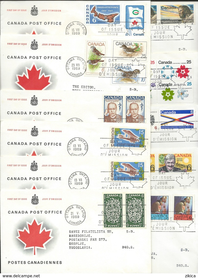 Canada LOT - 31 FDC Ottawa Ontario Via Yugoslavia ( 1967 - 1972 ) And 23 Postmaster General / Ministre Des Postes. - 1961-1970