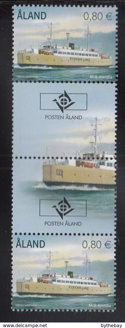 Aland 2011 MNH Scott #311-#312 Passenger Ferries Alandia, Apollo Gutter Pairs With Emblem, Ship - Aland