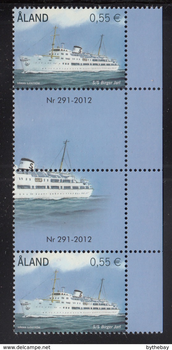 Aland 2012 MNH Scott #325-#326 Passenger Ferries Salty Albatross, Birger Jarl Gutter Pairs With Number - Aland