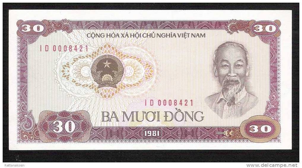 VIETNAM   P87   30  DONG      1981 ( 1982 )    UNC. - Viêt-Nam