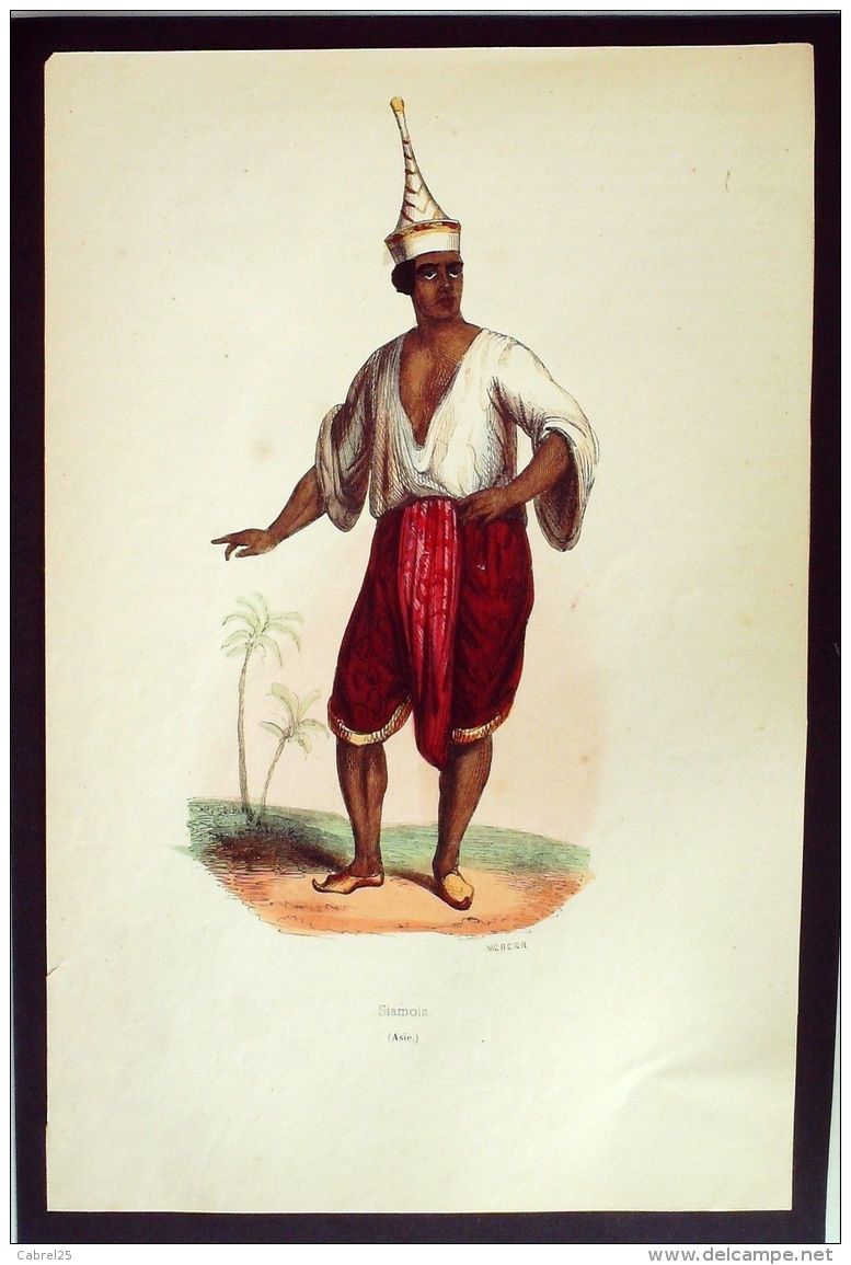 SIAM-COSTUME SIAMOIS 19e-CA68 - Prints & Engravings