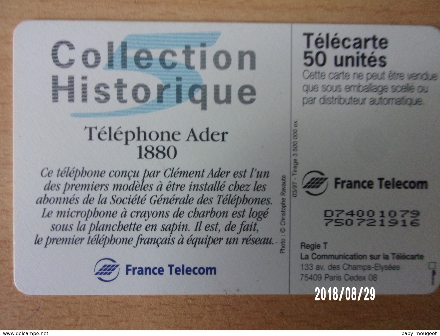 F723B Ader (5) 50U OB - Telephones