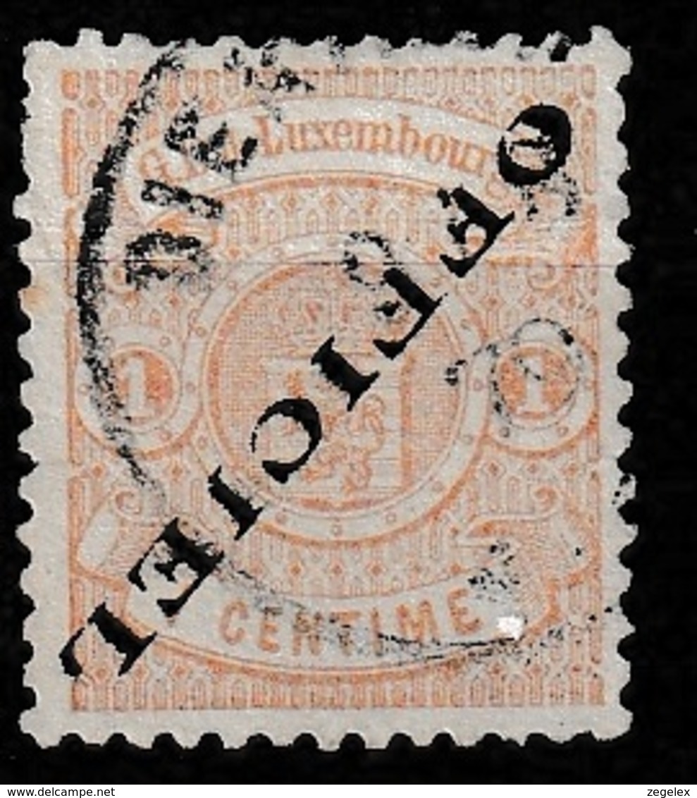 Luxembourg 1875 Dienstmarke Kopfstehend!! Upside Down.  Mi.10 Type I (breiter) - Postage Due