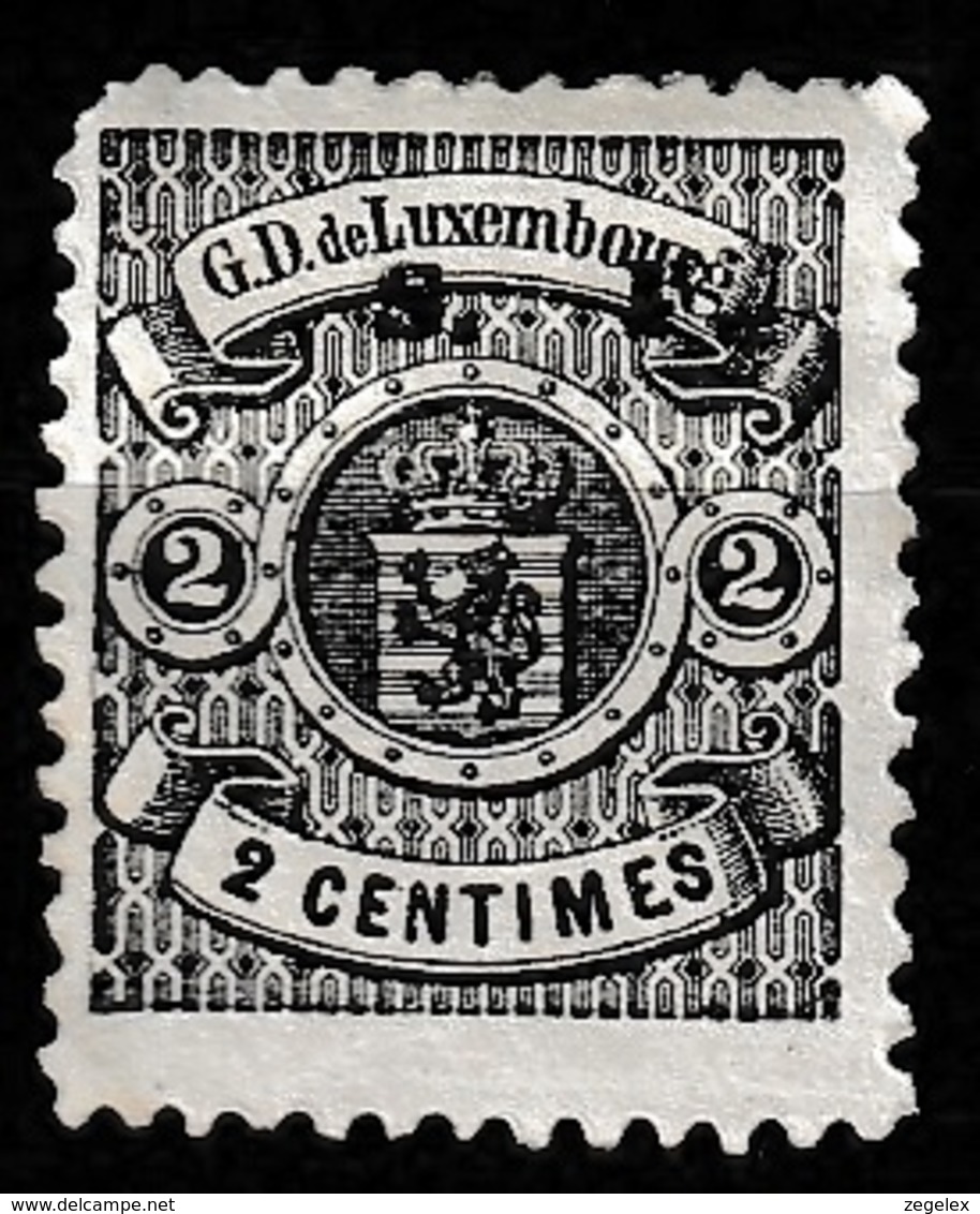 Luxembourg 1881 Dienstmarke Mi.28 II Gezahnt 12,5:12 Ongestempeld, Breiter Type II - Portomarken