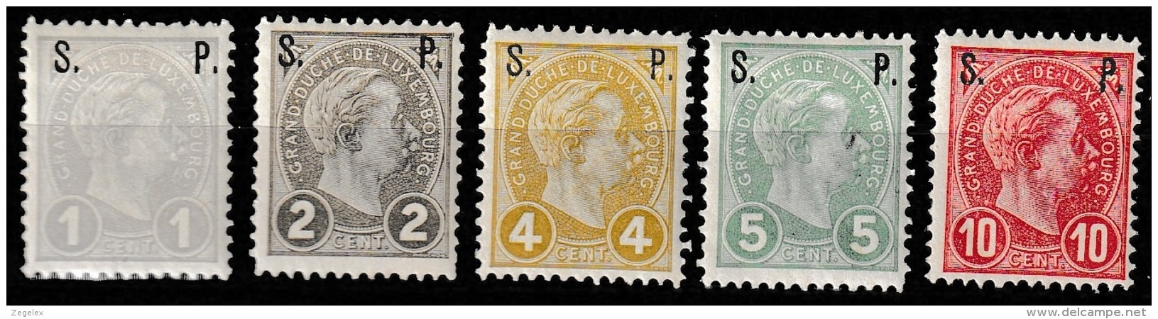 Luxembourg 1895 Dienstmarken Mi.57-61 Complete MH/*. - Postage Due