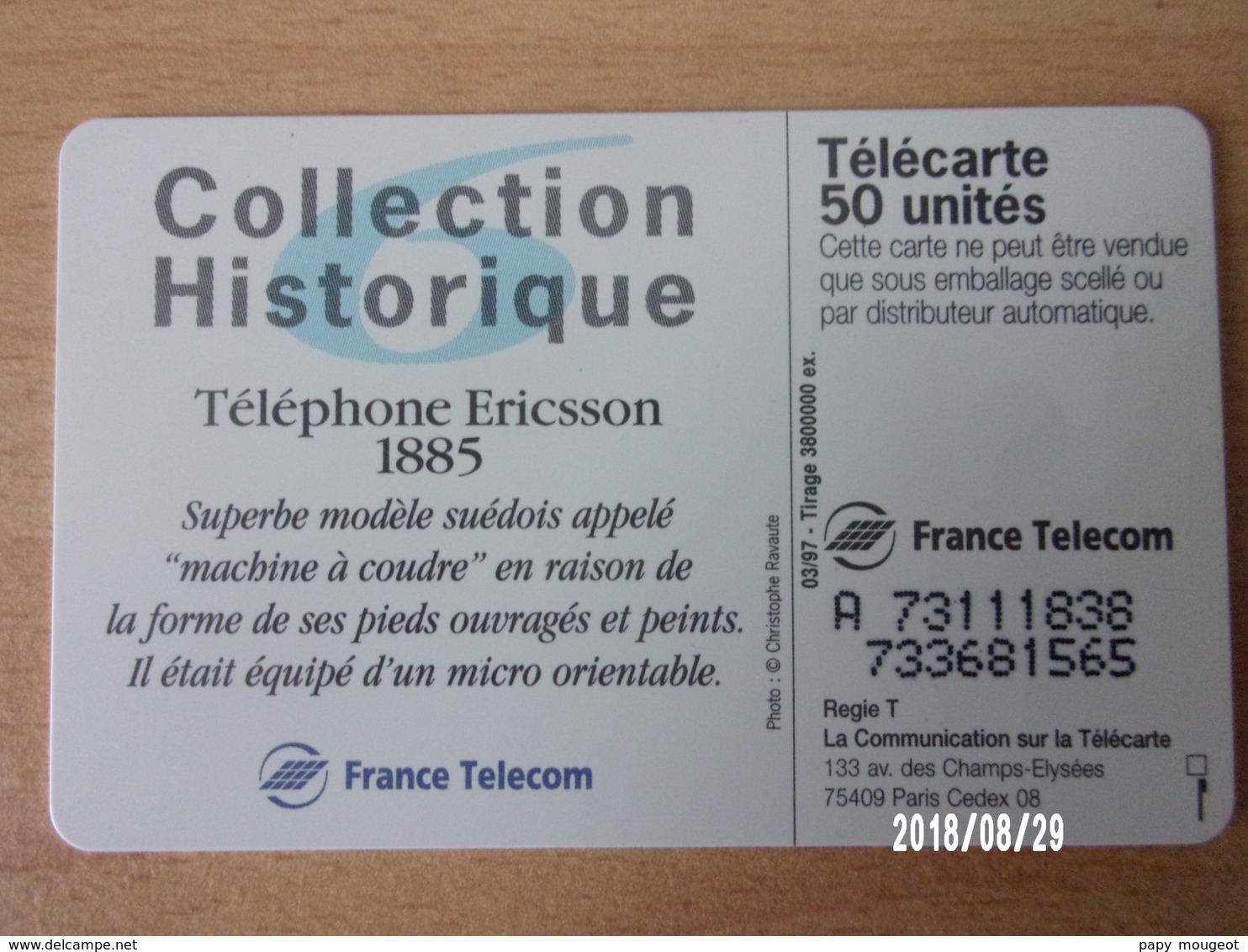 F725 Ericsson (6) 50U SO3 03/97 - Téléphones