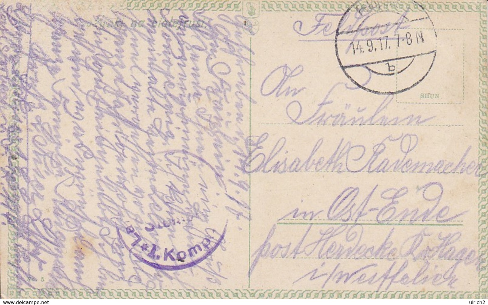 AK Weissrussland - Belarus - Männer Und Frauen In Trachten - Feldpost 1917  (36250) - Europe