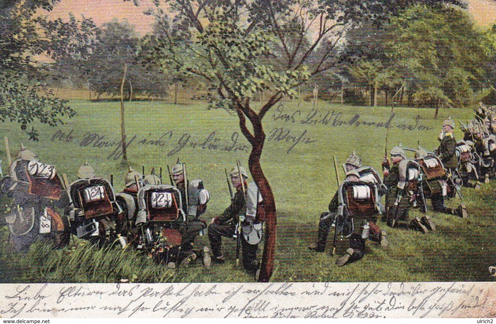 AK Deutsche Soldaten Im Feld - Manöver - 1904 (36255) - Manovre