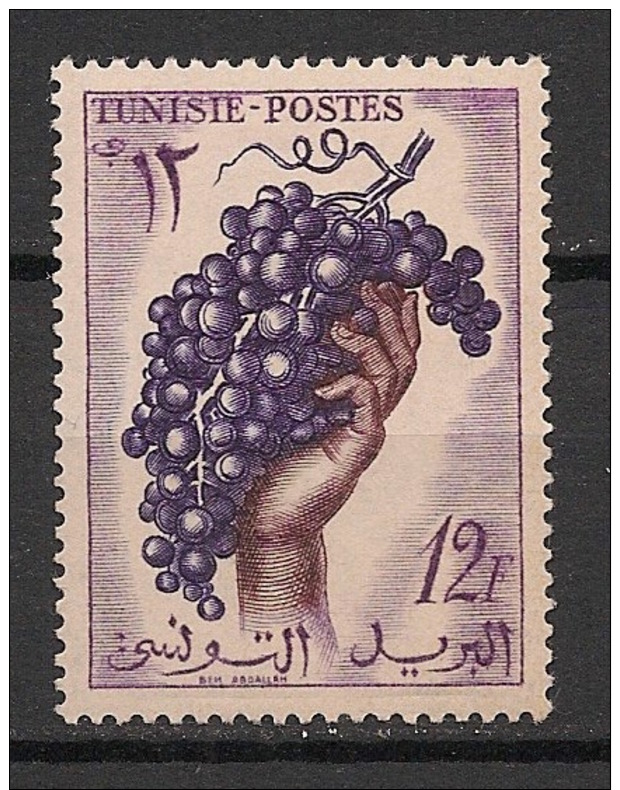 Tunisie - 1956 - N°Yv. 428 - Vigne - Neuf Luxe ** / MNH / Postfrisch - Fruits