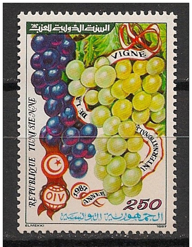 Tunisie - 1987 - N°Yv. 1090 - Vigne / Grapes - Neuf Luxe ** / MNH / Postfrisch - Fruits