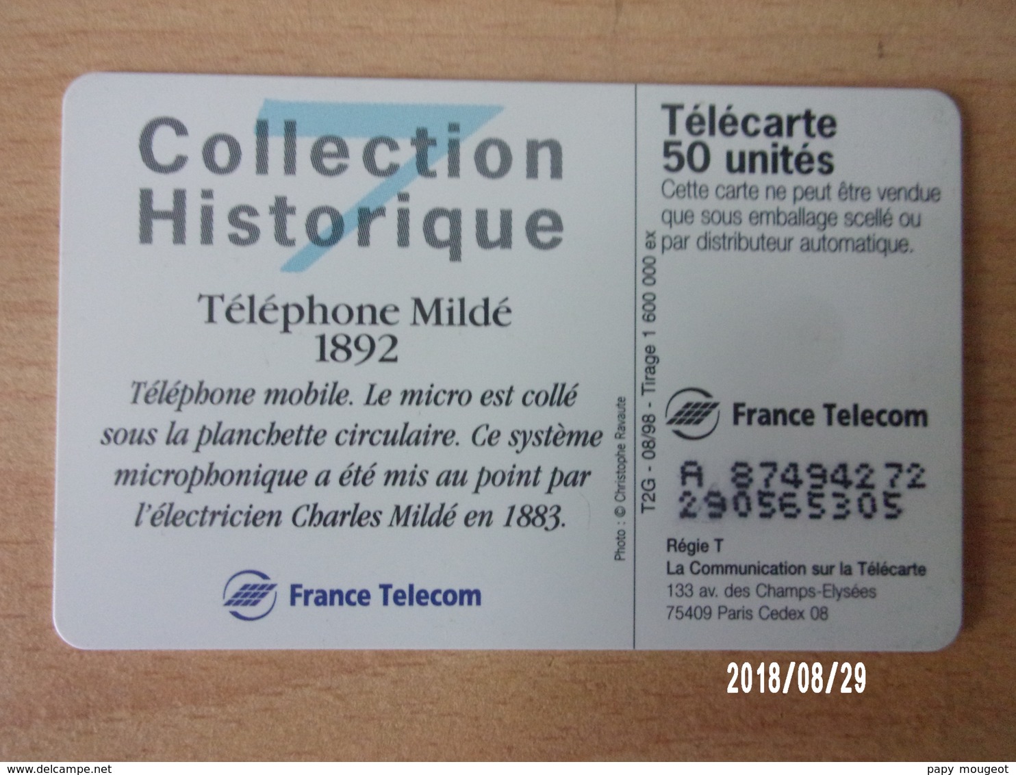 F906 Mildé (7)  50U S03 Numéro Justifié à Gauche - Téléphones