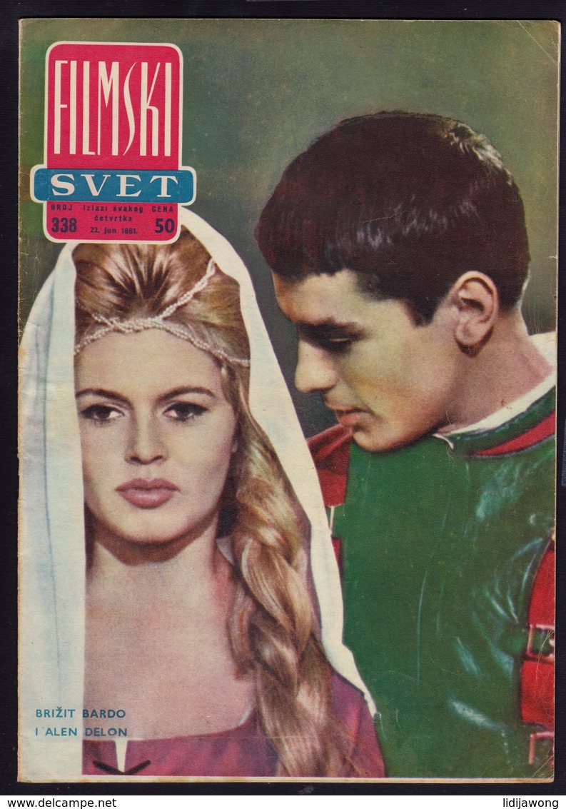 BRIGITTE BARDOT ALAIN DELON (front Cover) DALIDA (back) FILM MOVIE MAGAZINE 1961 (see Sales Conditions) - Magazines