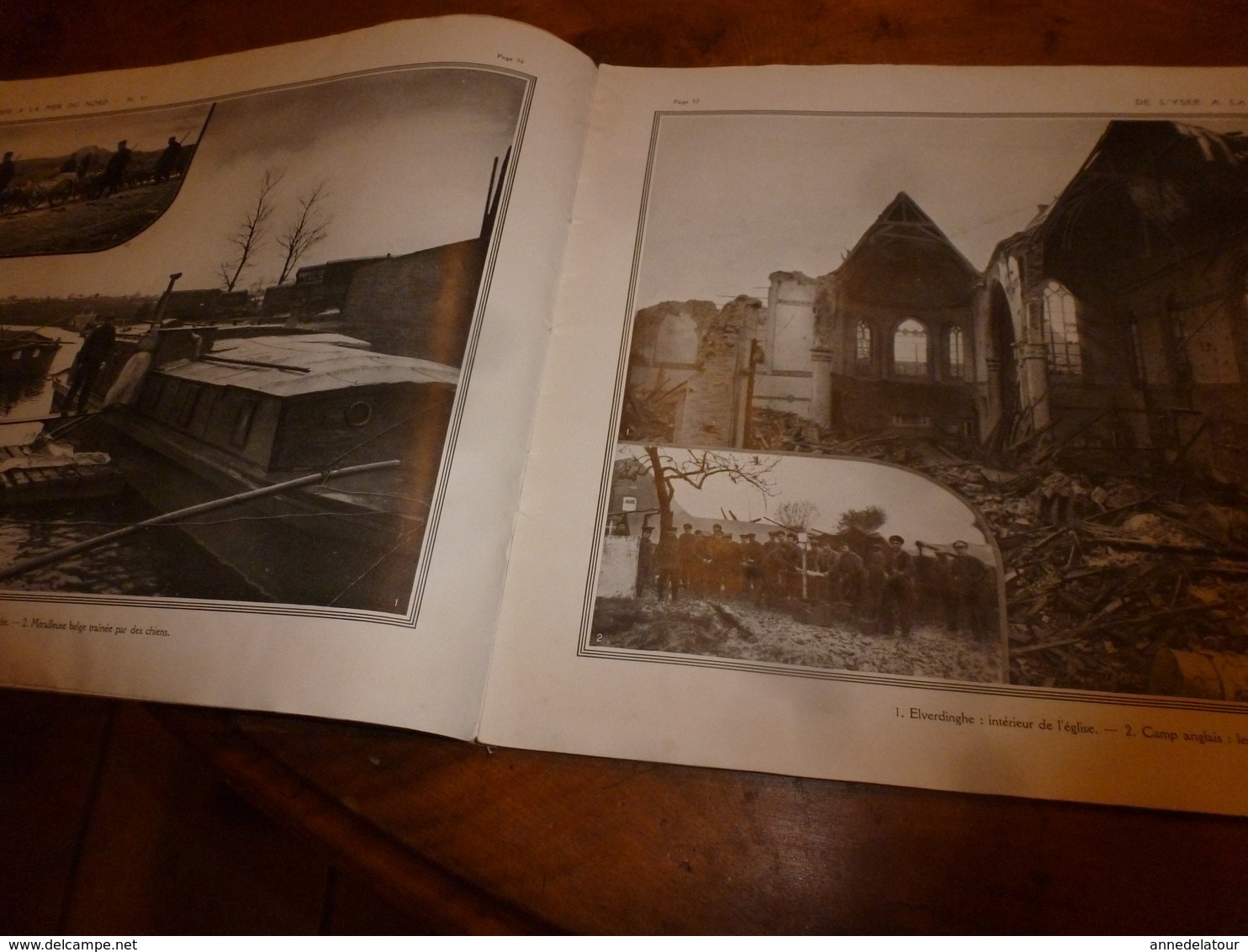 1914-1918 LA GUERRE en Yser->Mitrailleuse belge trainée par des chiens;Zouaves;Epluchage pommes de terre;Elverdinghe;etc