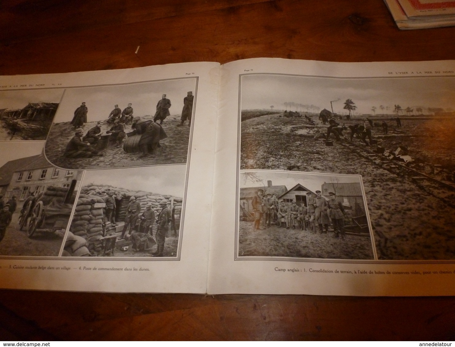 1914-1918 LA GUERRE en Yser->Mitrailleuse belge trainée par des chiens;Zouaves;Epluchage pommes de terre;Elverdinghe;etc