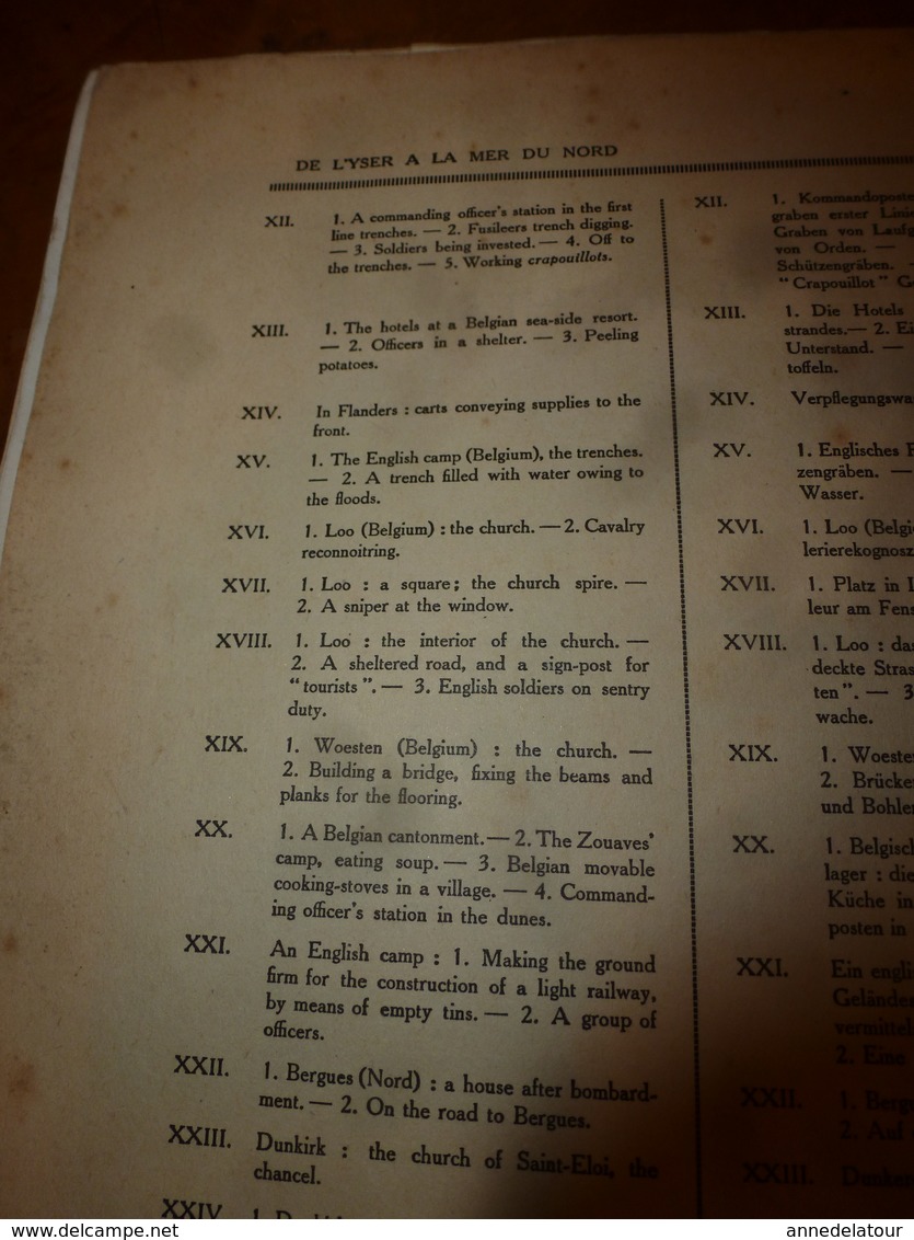 1914-1918 LA GUERRE en Yser->Mitrailleuse belge trainée par des chiens;Zouaves;Epluchage pommes de terre;Elverdinghe;etc