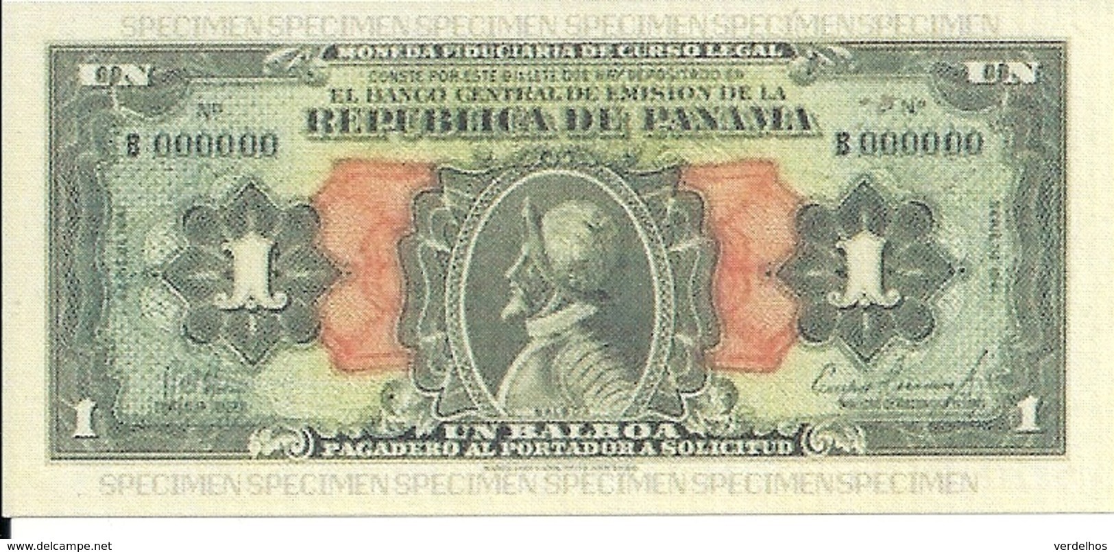 PANAMA 1 BALBOA 1941 UNC Reproductions - Panama
