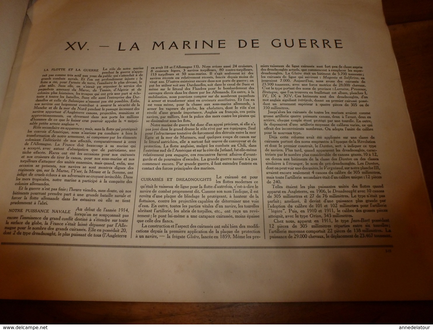 1914-1918 LA GUERRE--> Notre marine de guerre (La Bretagne,Le Vergniaud,Chevalier,Orage,Suffren,La Provence,Lutétia,etc