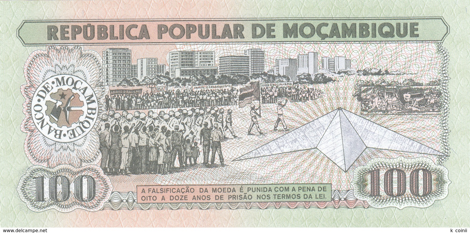 Mozambique - 100 Meticais 16 Jun 1980 - UNC - Mozambique