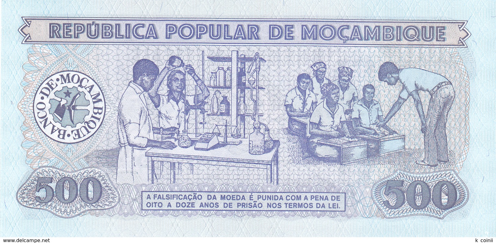 Mozambique - 500 Meticais 16 Jun 1986 - UNC - Mozambique