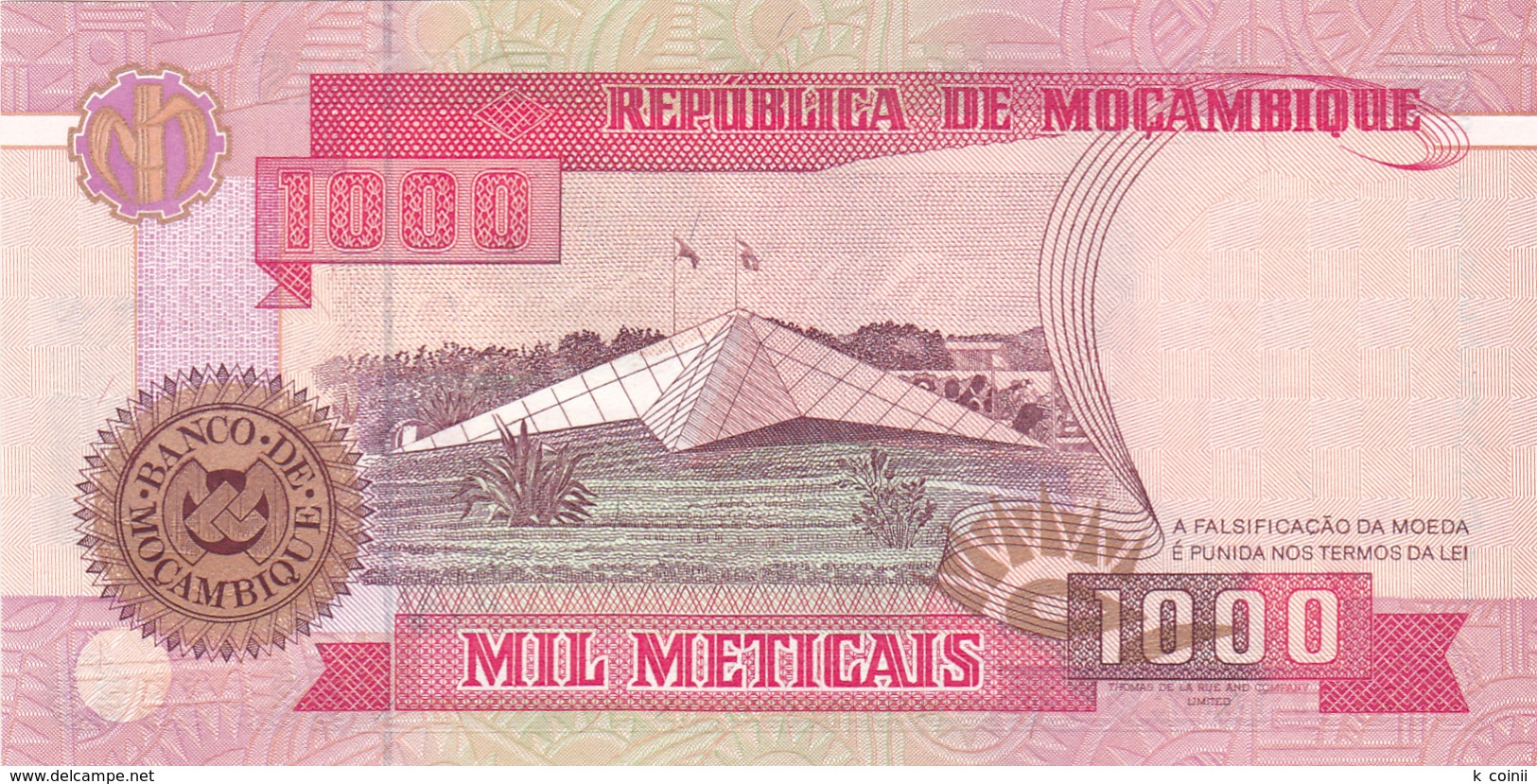 Mozambique - 1000 Meticais 16 Jun 1991 - UNC - Mozambique