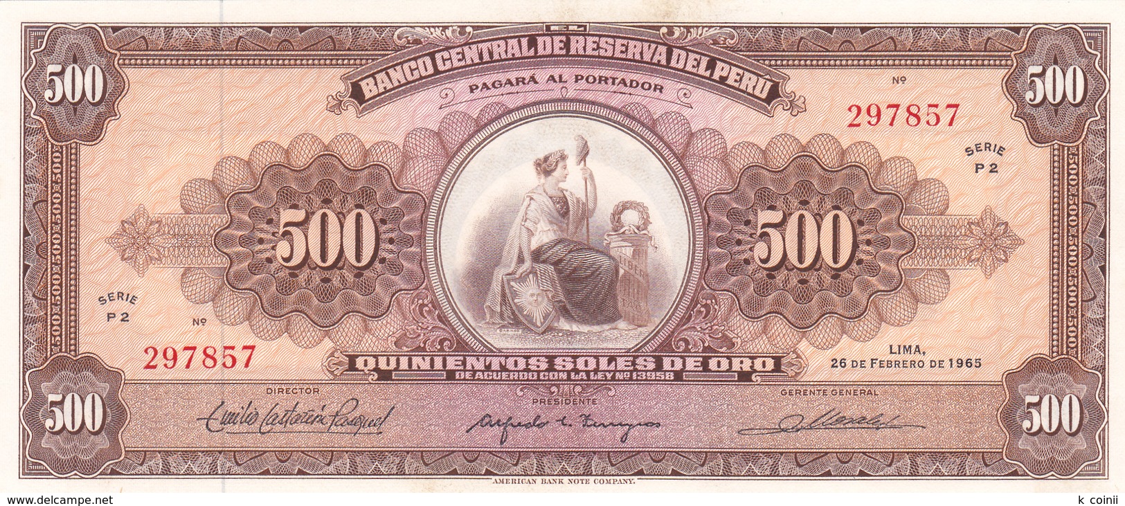 Peru - 500 Soles 1965 - UNC - Peru