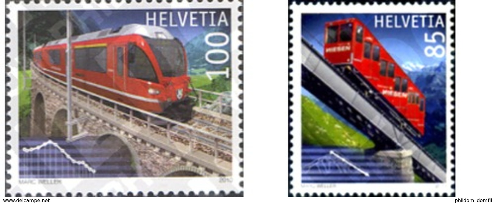 Ref. 253076 * MNH * - SWITZERLAND. 2010. TRAINS . TRENES - Unused Stamps