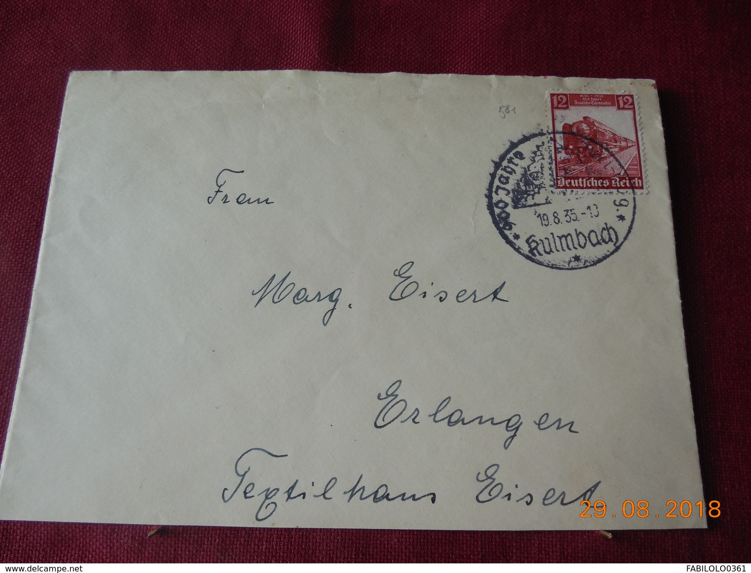 Lettre De 1935 D Allemagne - Briefe U. Dokumente