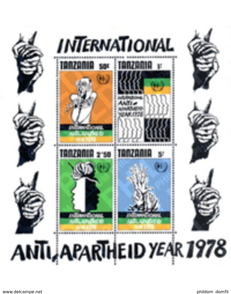 Ref. 138979 * MNH * - TANZANIA. 1978. INTERNATIONAL YEAR AGAINST APARTHEID . AÑO INTERNACIONAL CONTRA EL APARTHEID - Tanzanie (1964-...)