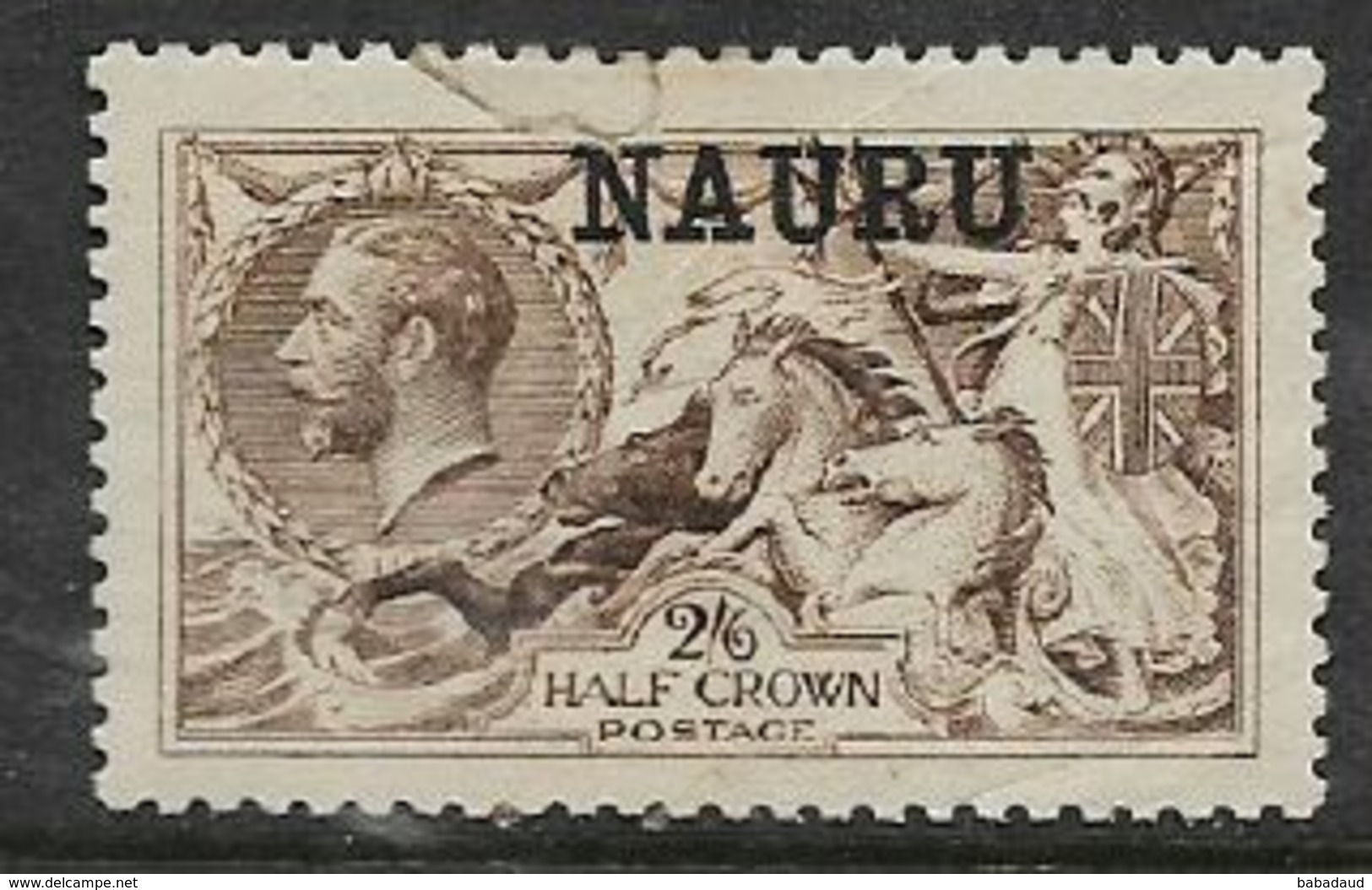 Nauru, George V Seahorses, 2/6 De La Rue Ptg, Opt NAURU, MH *, Torn - Nauru