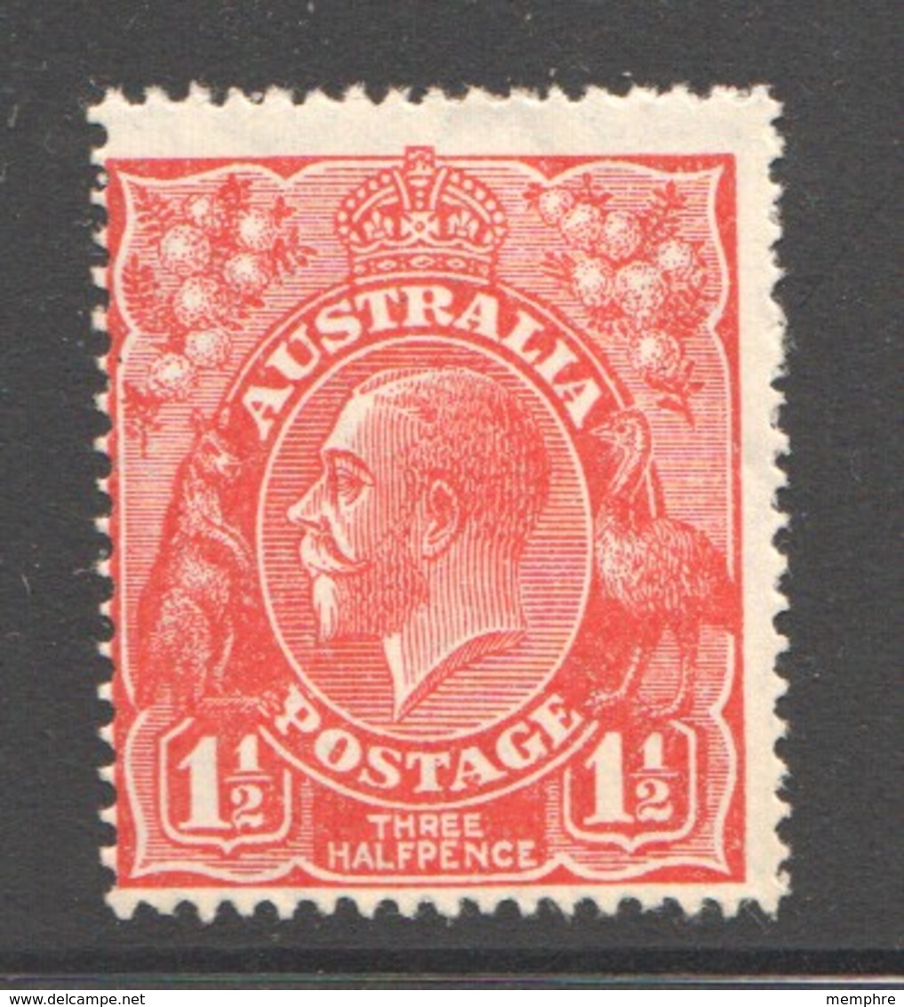 1½d. Scarlet  Wmk 5 (Small Multiple Wmk)MM - MH - Neufs