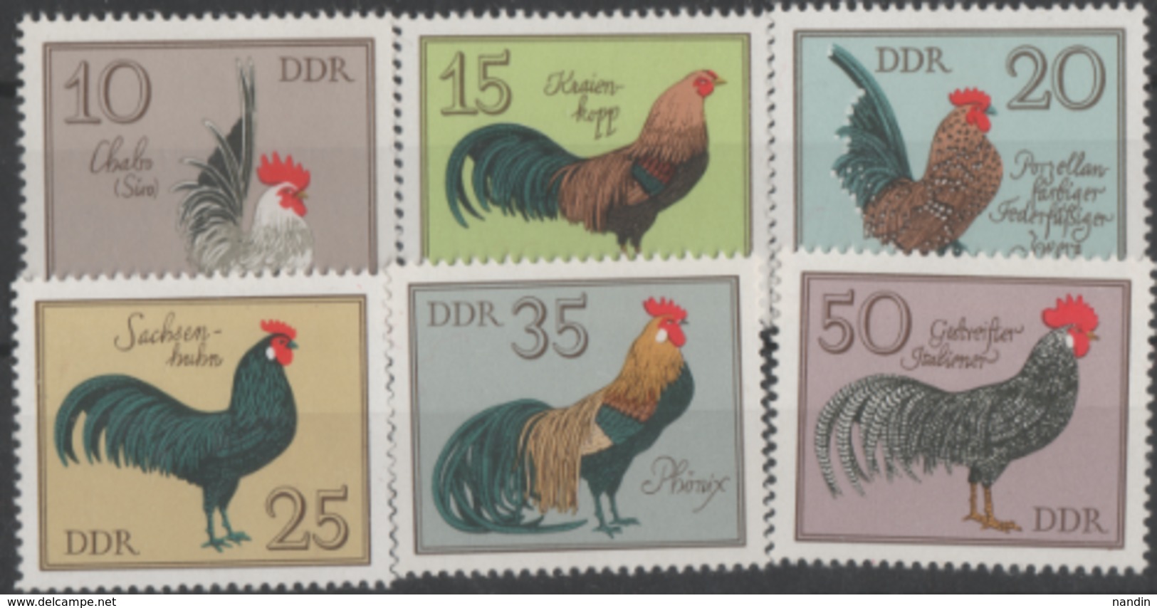 1979   MNH STAMP SET FROM DDR  /GERMAN COCK - Coucous, Touracos