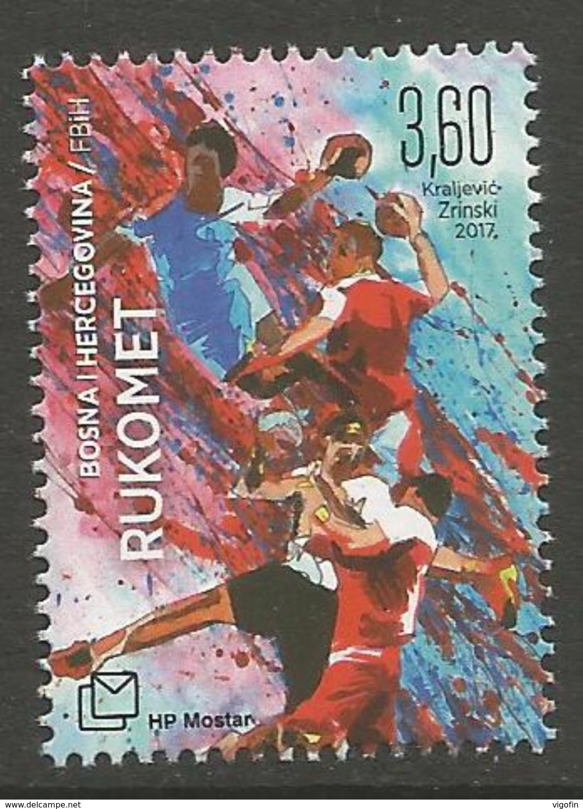 BHHB 2017-461 HANDBALL, BOSNA AND HERZEGOVINA HERCEGBOSNA(CROAT), 1 X 1v, MNH - Bosnie-Herzegovine