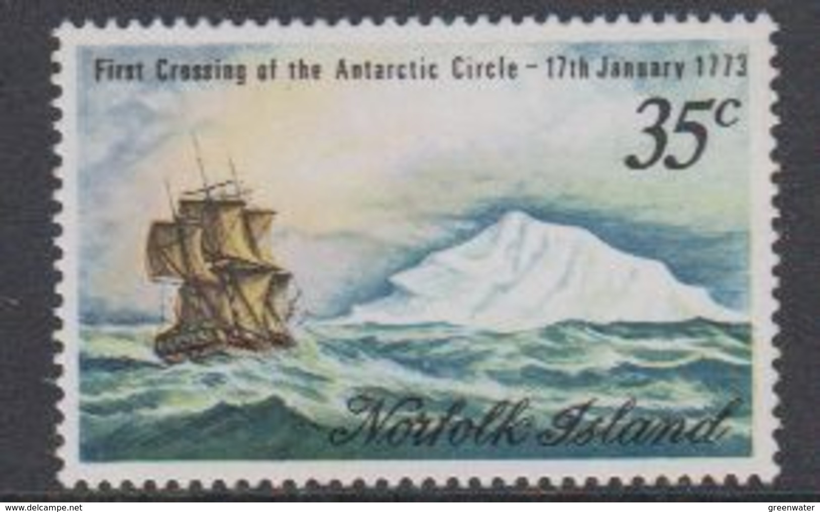 Norfolk Island 1973 1st Crossing Of The Antarctic Circle / Cpt. Cook 1v ** Mnh (40285D) - Norfolk Island