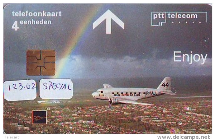 NEDERLAND CHIP TELEFOONKAART CRD-123.02 * UIVER Over HOLLAND * AIRPLANE * Telecarte A PUCE PAYS-BAS * ONGEBRUIKT  * MINT - Avions