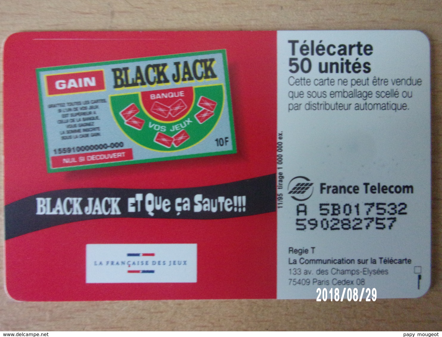 F599 50U SO3 11/95 - Black Jack - 1995
