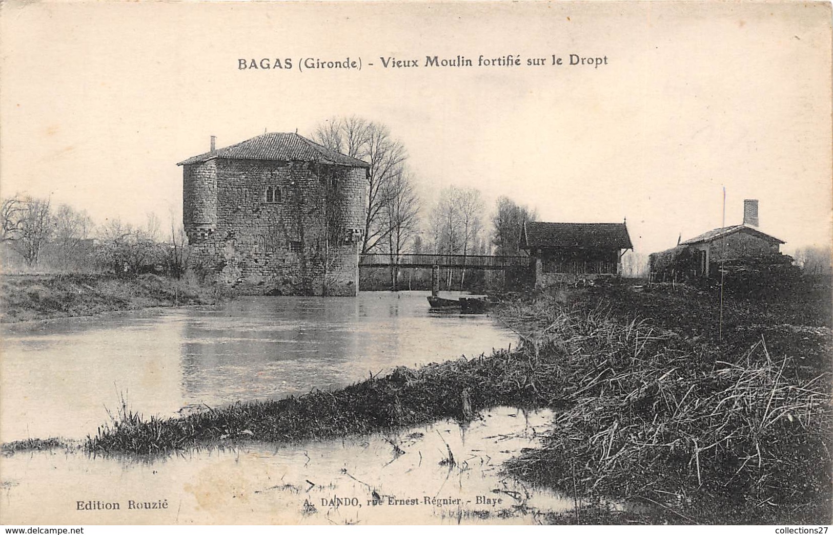 33-BAGAS- VIEUX MOULIN FORTIFIE SUR LE DROPT - Autres & Non Classés