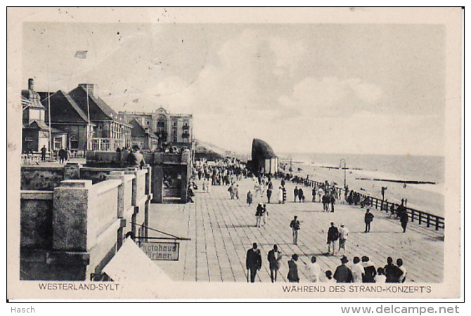 2696171Westerland Sylt, Wahrend Des Strand Konzerts 1926 (Falten, Siehe Rückseite) - Sylt