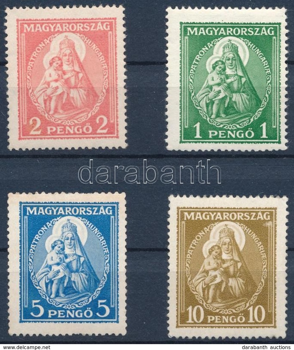 1932 Nagy Madonna Sor, 1P Ráncok / Creases, 2 P Kifakult / Pale, 2P-10P újragumizott /  Regummed (**70.000) - Andere & Zonder Classificatie