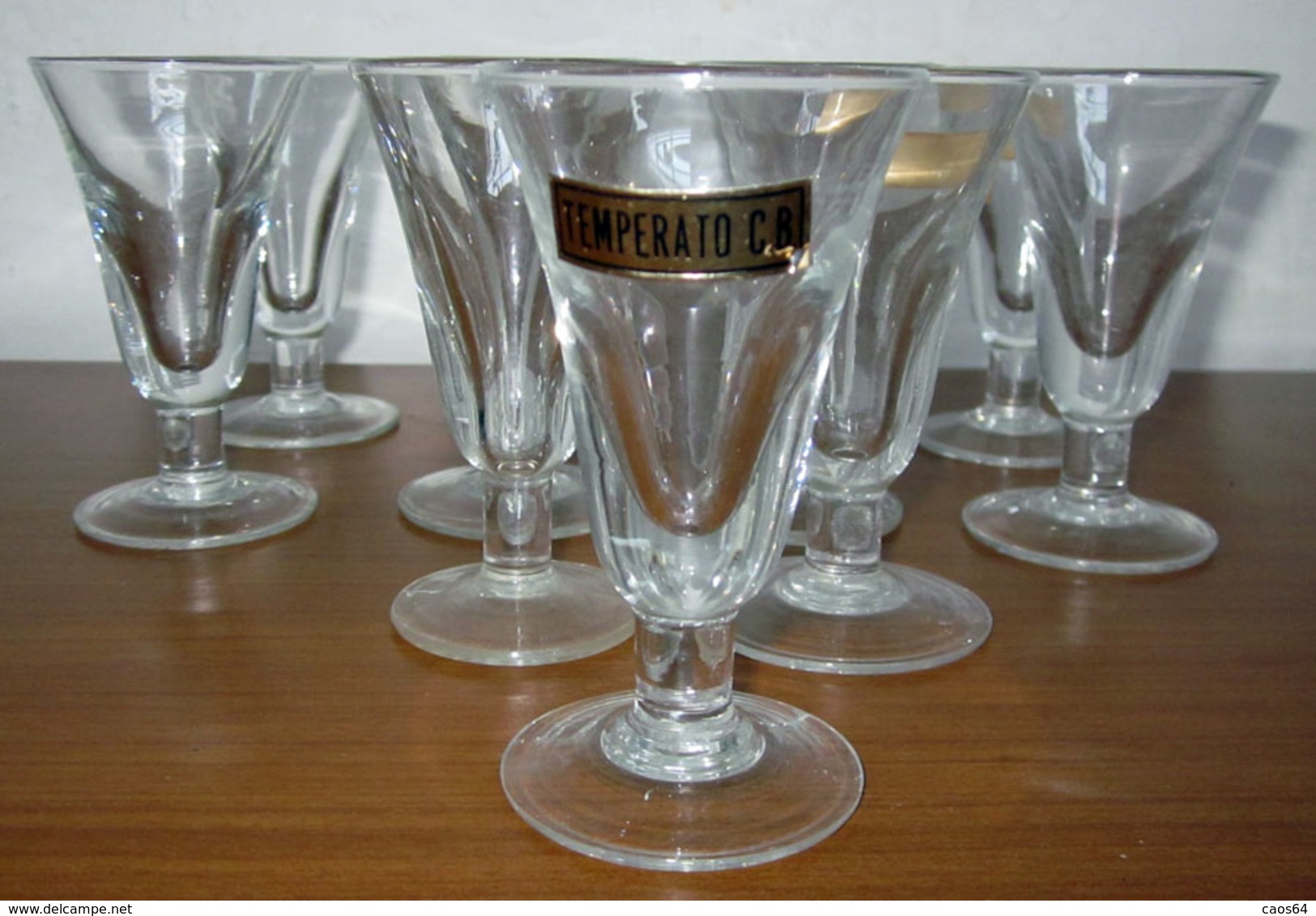 UNDICI (11) BICCHIERI VETRO TEMPERATO VINTAGE - Verres