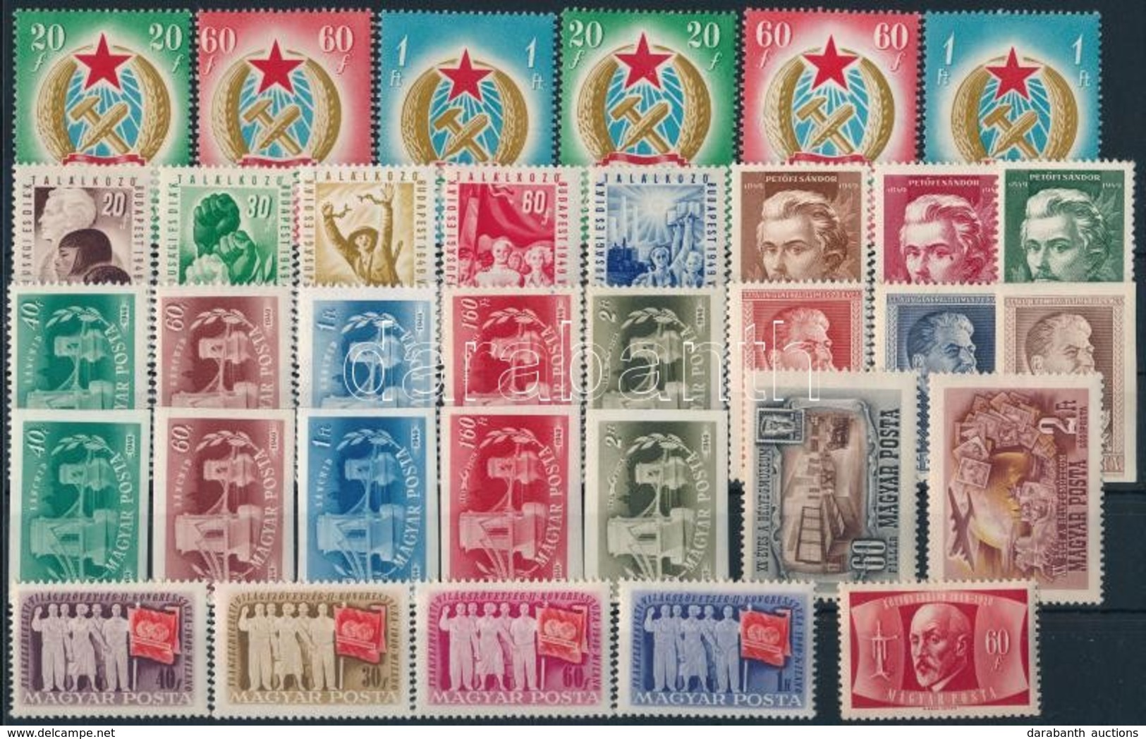 ** 1948-1950 9 Db Sor + 1 Db önálló érték (15.200) - Gebraucht