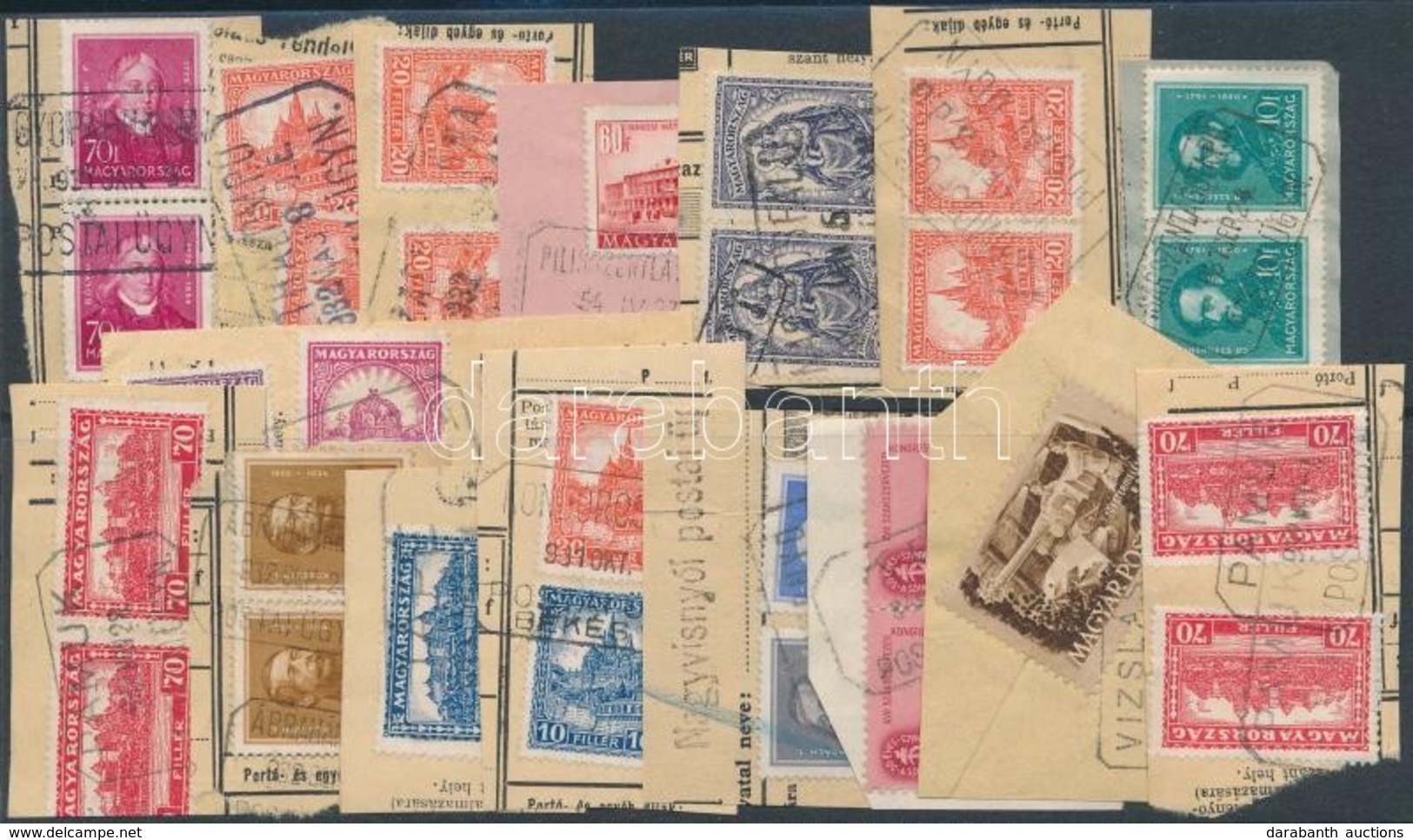1928-1952 16 Db Levéldarab Különböző Postaügynökségi Bélyegzésekkel - Gebruikt