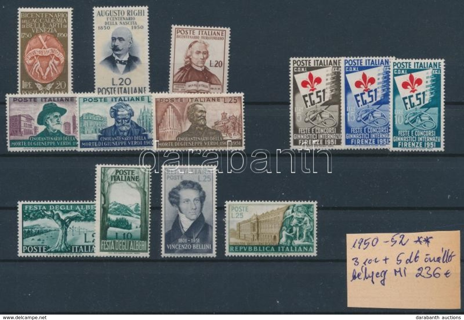 ** 1950 - 1952 3 Sor + 5 önálló Bélyeg  (Mi EUR 236,-) - Andere & Zonder Classificatie