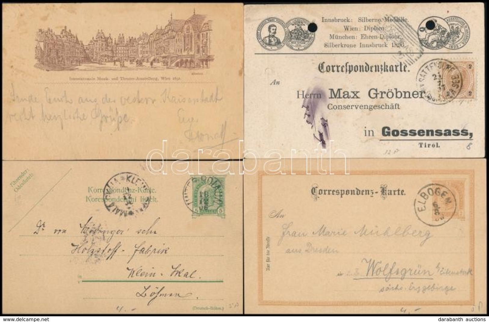 Ausztria 1893-tól Az 1930-as évekig 11 Db Díjjegyes Küldemény - Andere & Zonder Classificatie