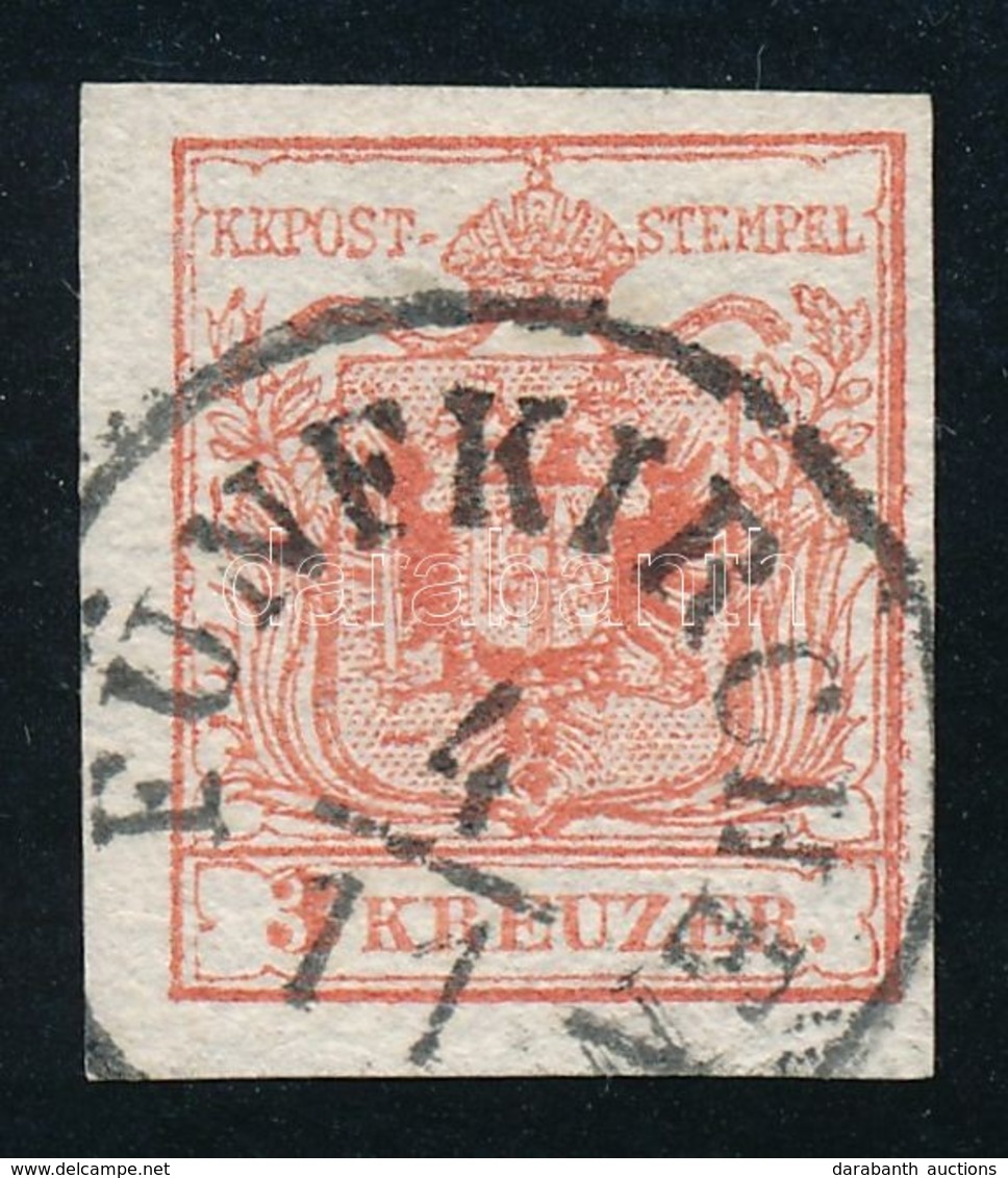 O 1850 1kr HP III Kármin 'FÜNFKIRCHEN' Certificate: Steiner - Sonstige & Ohne Zuordnung