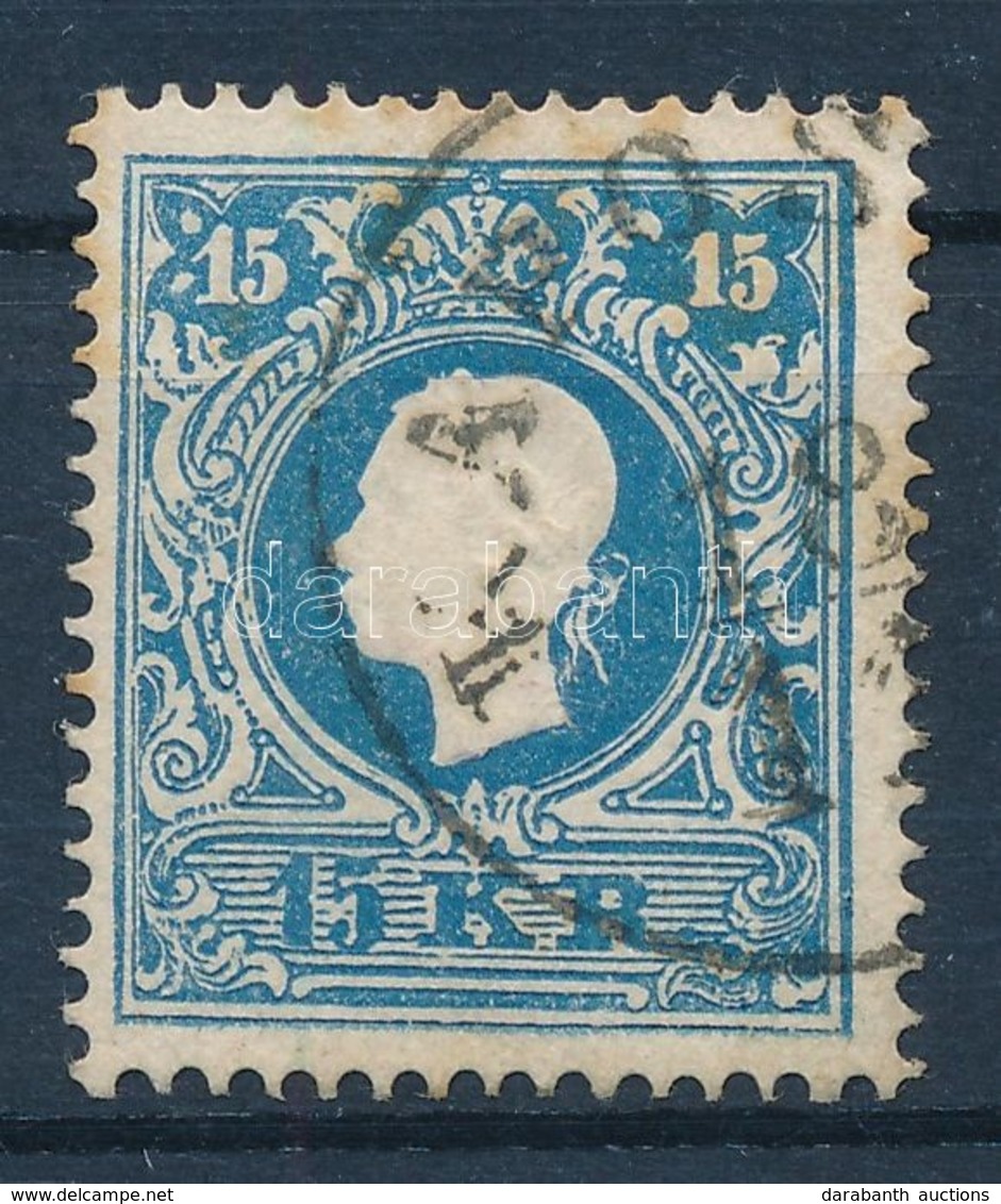 O 1858 15kr I. Lemezhibás Bélyeg / Plate Flaw ,,KAPOS(VÁR)' - Andere & Zonder Classificatie