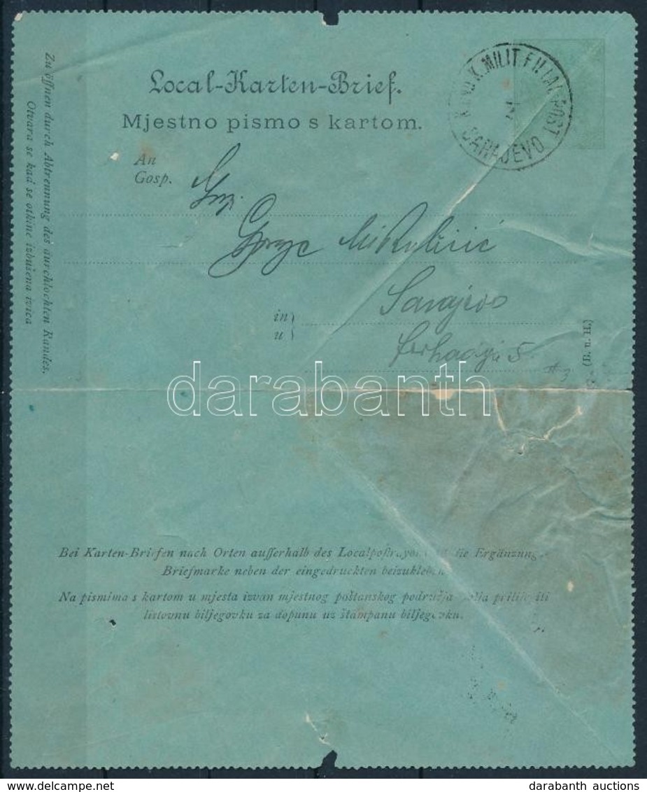 1890 3kr Díjjegyes Zárt Levelezőlap (120.000) (javított) - Altri & Non Classificati