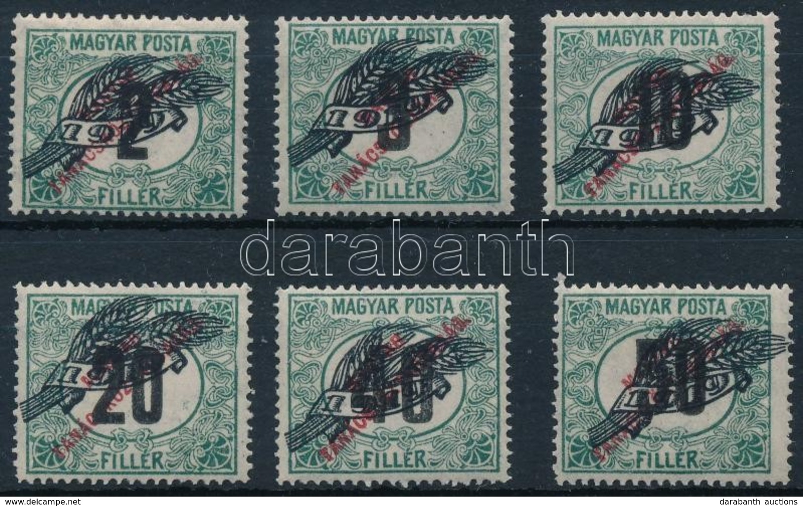 ** 1920-1921 Magyar Posta Portó és Kisegítő Portó Sorok (8.600) / Postage Due Mi 58-63 + 68-78 + 82-94 - Andere & Zonder Classificatie