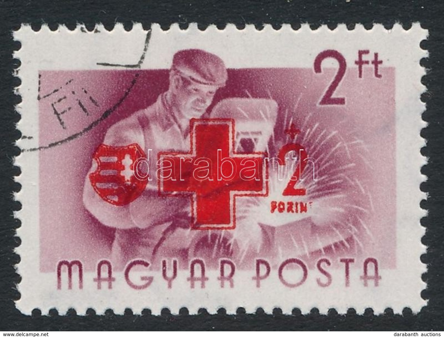 O 1957 Vöröskereszt 2Ft ,,T Nélkül' Tévnyomat - Andere & Zonder Classificatie