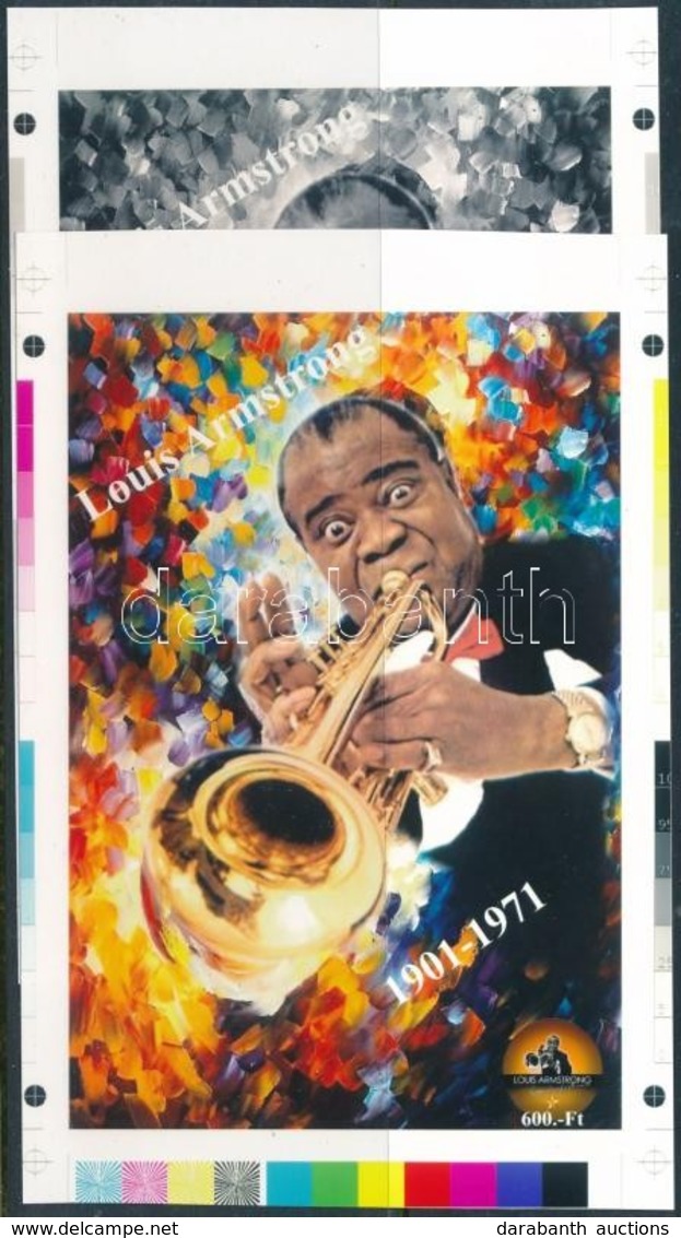 ** 2011/20 Louis Armstrong Cromalin Emlékívpár (120.000) - Andere & Zonder Classificatie