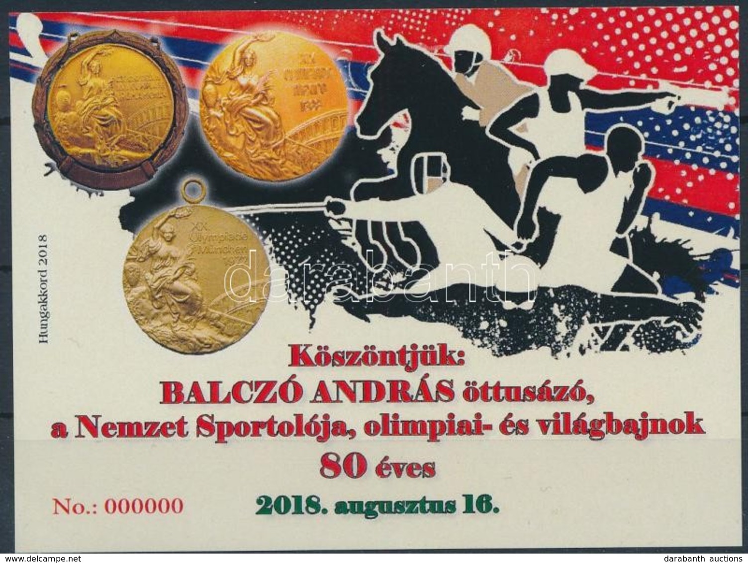 ** 2018 Balczó András Emlékív 000000 Sorszámmal - Andere & Zonder Classificatie